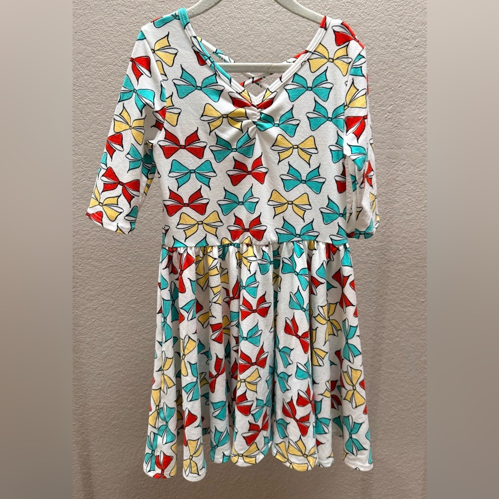 Dot Dot Smile Colorful Bow Patterned Dress